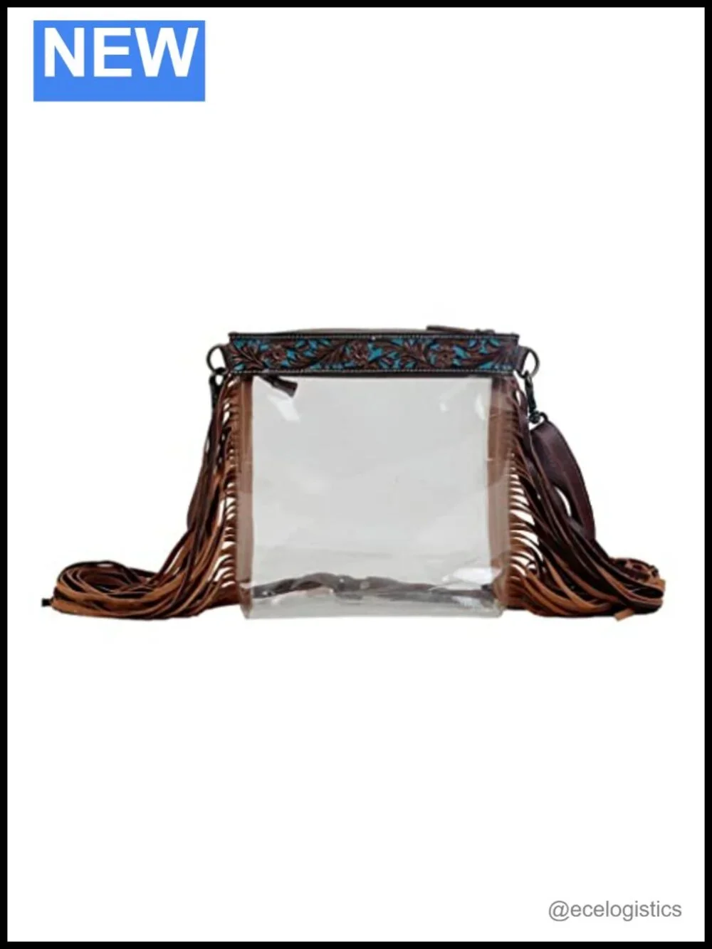 Vintage Handcrafted Leather Fringe Crossbody Bag Boho Purse